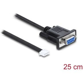 DeLOCK 91290 seriële kabel Zwart 0,25 m RS-232 JST-XHR-4P
