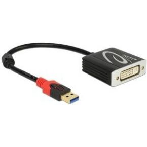 DeLOCK 62737 0.2m DVI-I Zwart video kabel adapter