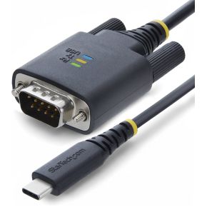 StarTech.com 2m USB-C naar Null Modem Seriële Adapterkabel, COM Retentie, FTDI, USB Type-C naar DB9