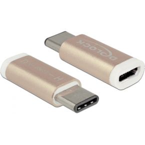 Delock 65677 Adapter USB 2.0 Micro-B female > USB Type-C 2.0 male koperachtig