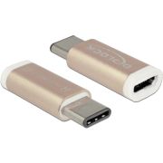 Delock 65677 Adapter USB 2.0 Micro-B female > USB Type-C 2.0 male koperachtig