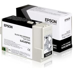 Epson Sjic20Pk Black Ink Cartridge For Tm C3400Bk epson kopen in de aanbieding