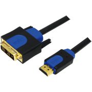 LogiLink CHB3102 video kabel adapter DVI- HDMI zwart/blauw 2m