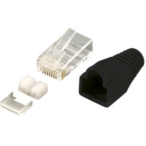 LogiLink MP0022 kabel-connector RJ45 pluggen met rubberen kap 100stk