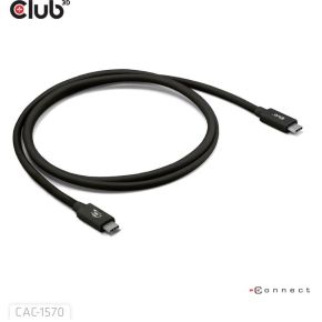 Club3D USB4 Gen 4x2 80Gbps 240W USB Type-C 1.2m USB-IF gecertificeerd