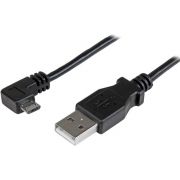 StarTech.com 1 m Micro-USB male haaks to USB A male