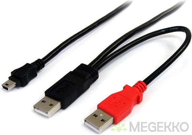 Megekko.nl StarTech.com 1,8 m USB Y-kabel externe harde schijf