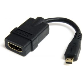 StarTech.com 12 cm High-speed HDMI-adapterkabel HDMI-naar-HDMI Micro F/M