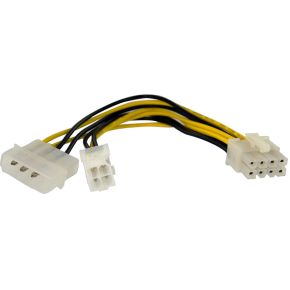 Startechcom 15 Cm 4 Pin Naar 8 Eps Voedingsadapter Met Lp4 F startech kopen in de aanbieding