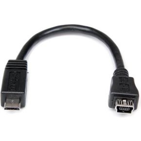 StarTech.com 15cm Micro USB naar Mini USB Verloopkabel M/F
