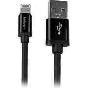 StarTech.com 2 m lange zwarte Apple 8-polige Lightning-connector naar USB-kabel voor iPhone / iPod /