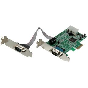 StarTech.com 2-poort Low Profile Native RS232 PCI Express Seriële Kaart met 16550 UART