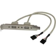 StarTech.com 2-poort USB A Vrouwelijke Adapter Slotplaatje