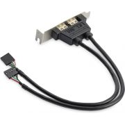 StarTech.com 2-poorts USB A vrouwelijke low-profile Slot Plate Adapter