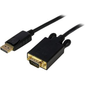 StarTech.com 3 m lange DisplayPort-naar-VGA-adapterconverterkabel DP naar VGA 1920x1200 zwart
