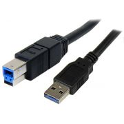 StarTech.com 3 m zwarte SuperSpeed USB 3.0-kabel A-naar-B M/M