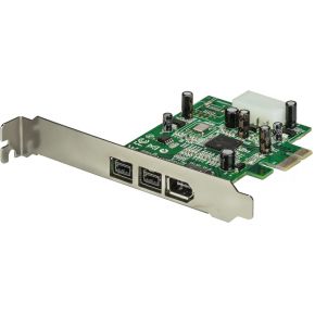 StarTech.com 3-poort 2b 1a 1394 PCI Express FireWire Adapterkaart