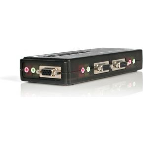 StarTech.com 4-poort USB KVM-switch Zwart met Audio en Bekabeling