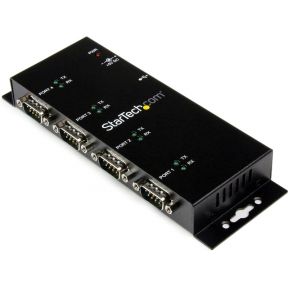 StarTech.com 4-poort USB naar DB9 RS232 Seriële Adapter Hub