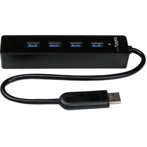 Startech StarTech.com 4-poorts SuperSpeed USB 3.0-hub met ingebouwde kabel