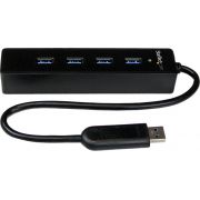StarTech.com 4-poorts SuperSpeed USB 3.0-hub met ingebouwde kabel