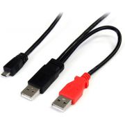 StarTech.com 91 cm USB Y-kabel voor externe harde schijf dubbel USB-A naar Micro-B