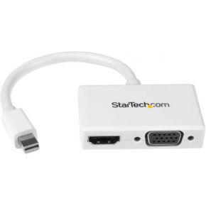 StarTech.com A/V-reisadapter: 2-in-1 Mini DisplayPort naar HDMI- of -VGA-converter wit
