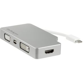 StarTech.com USB-C Docking Station Silver (VGA/DVI/HDMI/MiniDP)