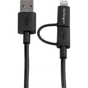 StarTech-com-Apple-Lightning-of-Micro-USB-naar-USB-kabel-1-m-zwart