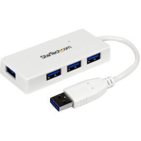 StarTech.com Draagbare 4-poorts SuperSpeed USB 3.0 hub wit