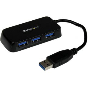 Startechcom Draagbare 4 Poorts Superspeed Usb 30 Hub Zwart startech kopen in de aanbieding