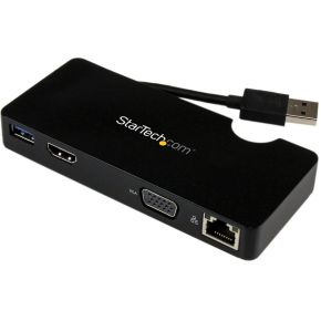 StarTech.com Universeel USB 3.0 mini docking station voor laptops met HDMI of VGA, gigabit Ethernet,