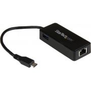 StarTech.com USB-C naar gigabit netwerkadapter met extra USB poort USB 3.1 Type-C Gen 1 (5 Gbps)