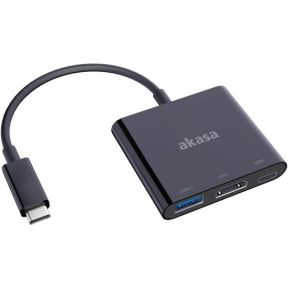 Akasa AK-CBCA01-15BK 0.15m USB C HDMI Zwart video kabel adapter