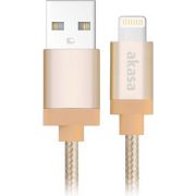 Akasa AK-CBUB31-10GL 1m USB A Lightning Goud USB-kabel