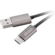 Akasa-AK-CBUB32-10GR-1m-USB-A-USB-C-Grijs-USB-kabel