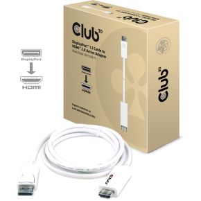 CLUB3D DisplayPort™ 1.2 Cable naar HDMI™ 2.0 Actieve Adapter M/M 3Meter