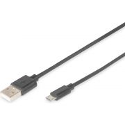 Digitus 1.8m, USB2.0-A/USB2.0 micro-B 1.8m USB A Micro-USB B