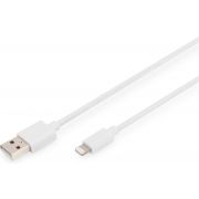 Digitus 1m, Lightning/USB-A 1m USB A Lightning Wit