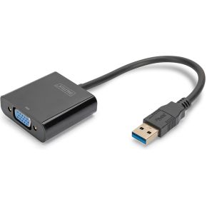 Digitus DA-70840 USB 3.0 VGA Zwart kabeladapter/verloopstukje