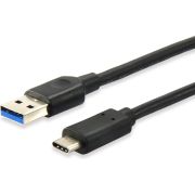 Equip 12834107 1m USB A USB C Zwart USB-kabel