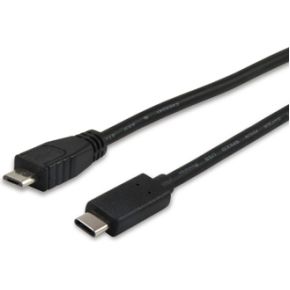Equip 12888407 1m Micro-USB B USB C Zwart USB-kabel