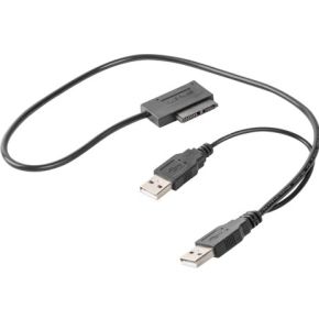 Gembird Gembird A-USATA-01 USB SATA 13-pin Zwart kabeladapter/verloopstukje