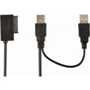 Gembird A-USATA-01 USB SATA 13-pin Zwart kabeladapter/verloopstukje