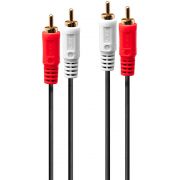 Lindy 35661 2m 2 x RCA 2 x RCA Zwart, Rood, Wit audio kabel