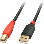 Lindy-42761-USB-A-USB-B-10m-10m-USB-A-USB-B-Zwart-Rood
