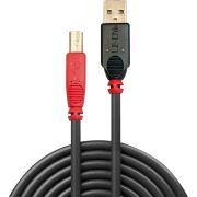 Lindy-42761-USB-A-USB-B-10m-10m-USB-A-USB-B-Zwart-Rood