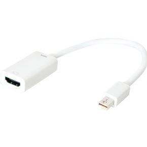 LogiLink CV0036B kabeladapter/verloopstukje HDMI naar miniDP wit