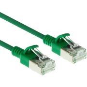 ACT Groene 0,25 meter LSZH U/FTP CAT6A datacenter slimline patchkabel snagless met RJ45 connectoren