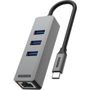 Sitecom USB-C to Ethernet + 3x USB hub
